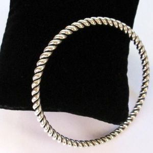 RARE Silpada Sterling Silver Twisted Bangle Bracelet B1614